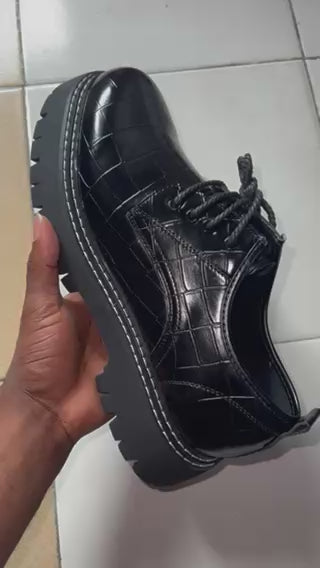 Mocassin Derby Oxford Homme – Élégance & Confort avec Semelle Épaisse Antidérapante